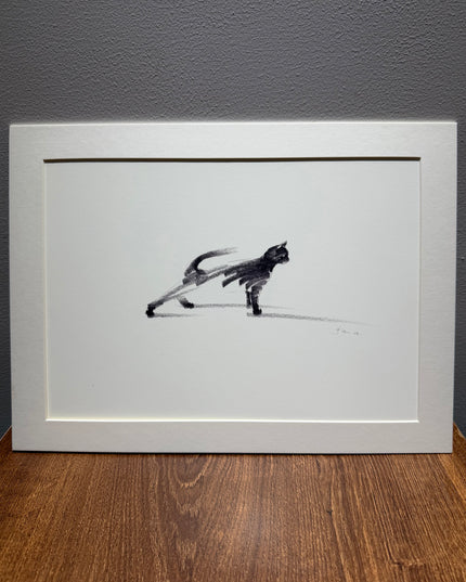 Art Print – "The Black Cat — Stretching" (2510P001)