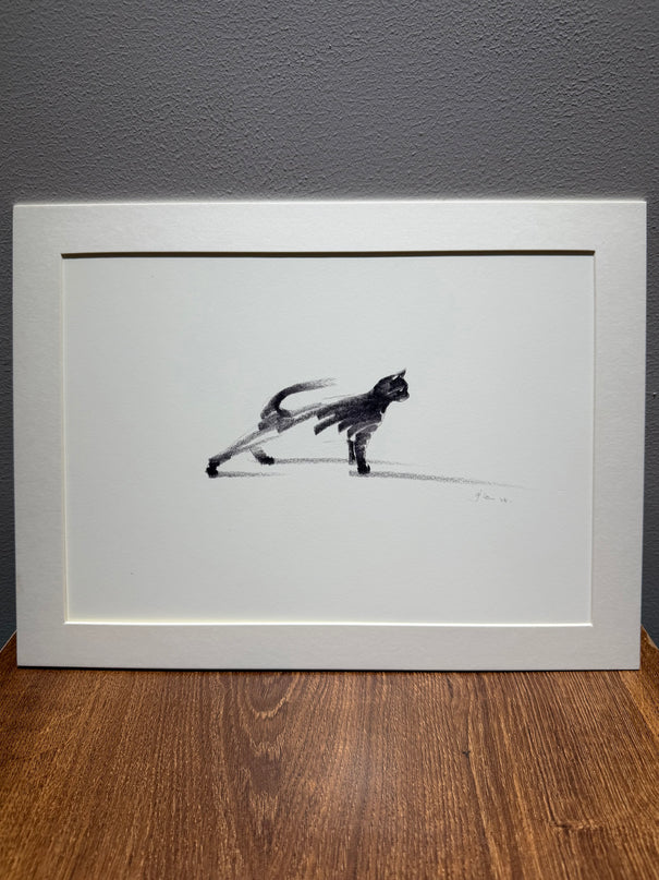 Art Print – "The Black Cat — Stretching" (2510P001)