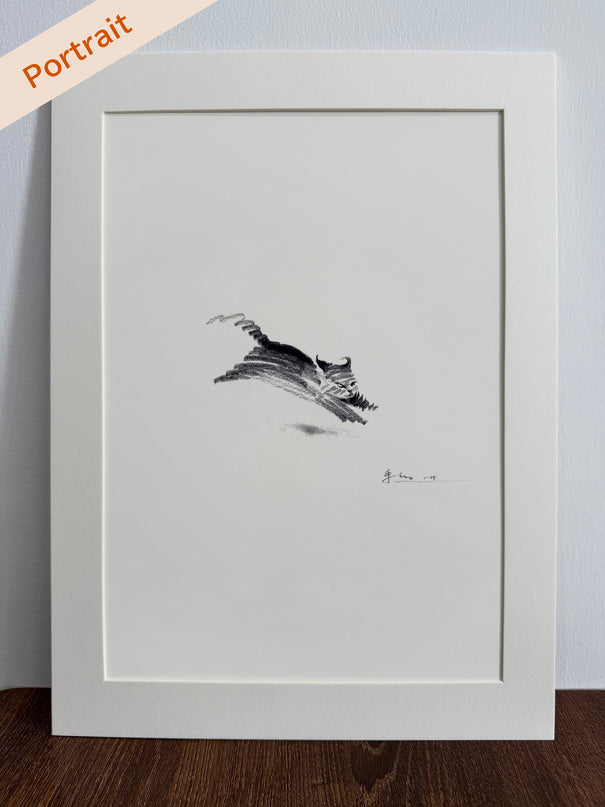 Art Print – "Dashing Cat" Back in Stock (2506P001)