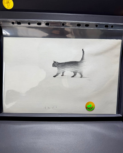 No. 039 "Black Cat Series, Walking Against the Wind"