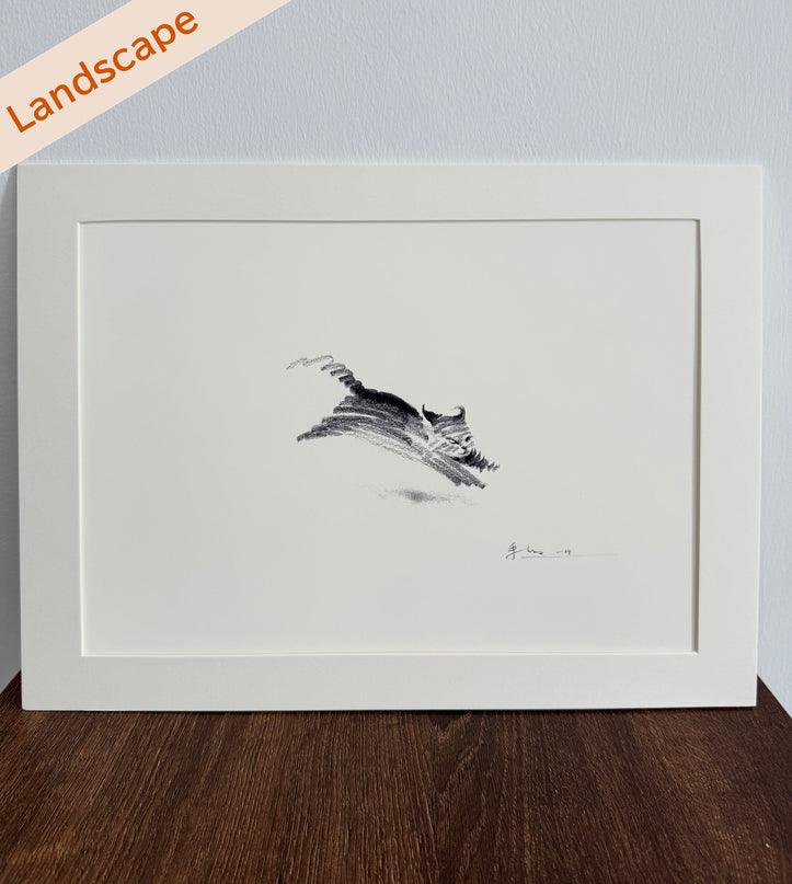 Art Print – "Dashing Cat" Back in Stock (2506P001)