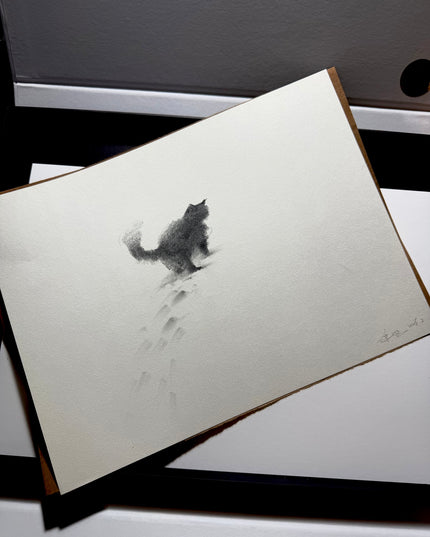 No. M011  "The Black Cat, Snowfield No. II" (Masterpiece)