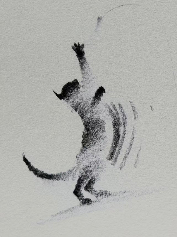 No. M012  "Siamese Cat, At Play" (Masterpiece)