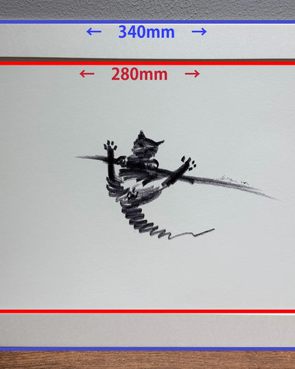 Art Print – "Hanging Cat" (2512P001)