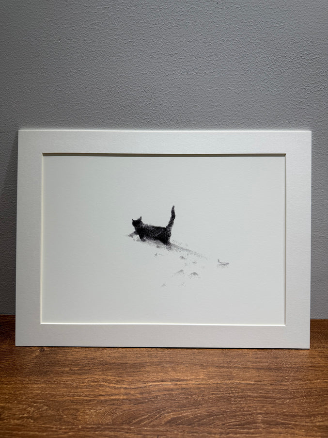 Art Print – "The Black Cat — Snowy Kitten 2" (2512P004)