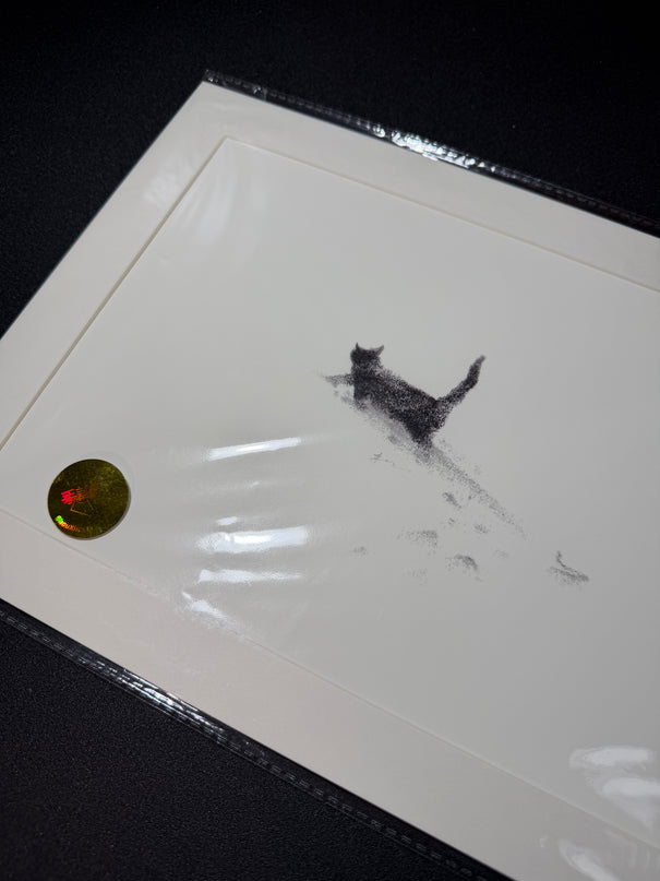 Art Print – "The Black Cat — Snowy Kitten 2" (2512P004)