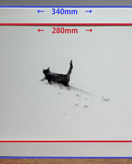 Art Print – "The Black Cat — Snowy Kitten 2" (2512P004)