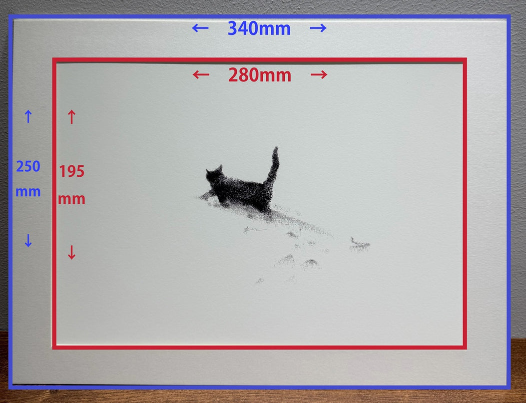 Art Print – "The Black Cat — Snowy Kitten 2" (2512P004)