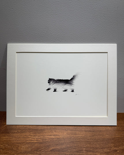 Art Print - "Art Print - "Walking Black Puff" (2607P006)