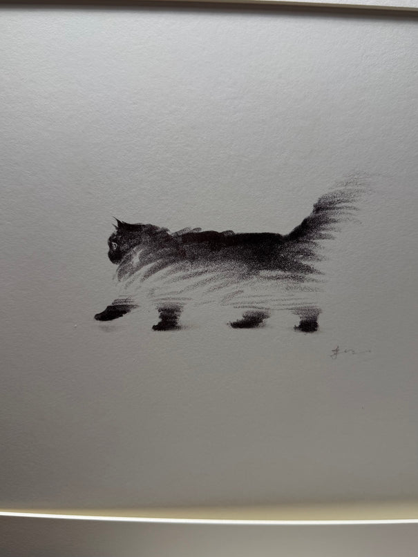 Art Print - "Art Print - "Walking Black Puff" (2607P006)