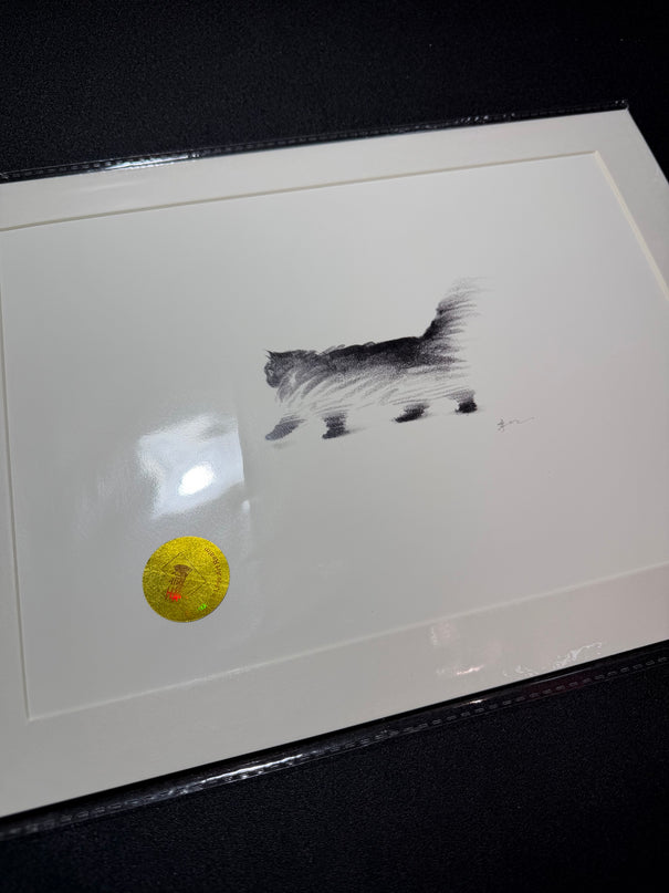 Art Print - "Art Print - "Walking Black Puff" (2607P006)