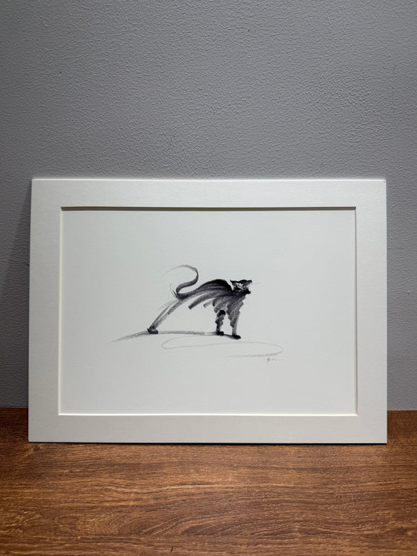 Art Print – "The Black Cat — Stretching 2" (2512P007)