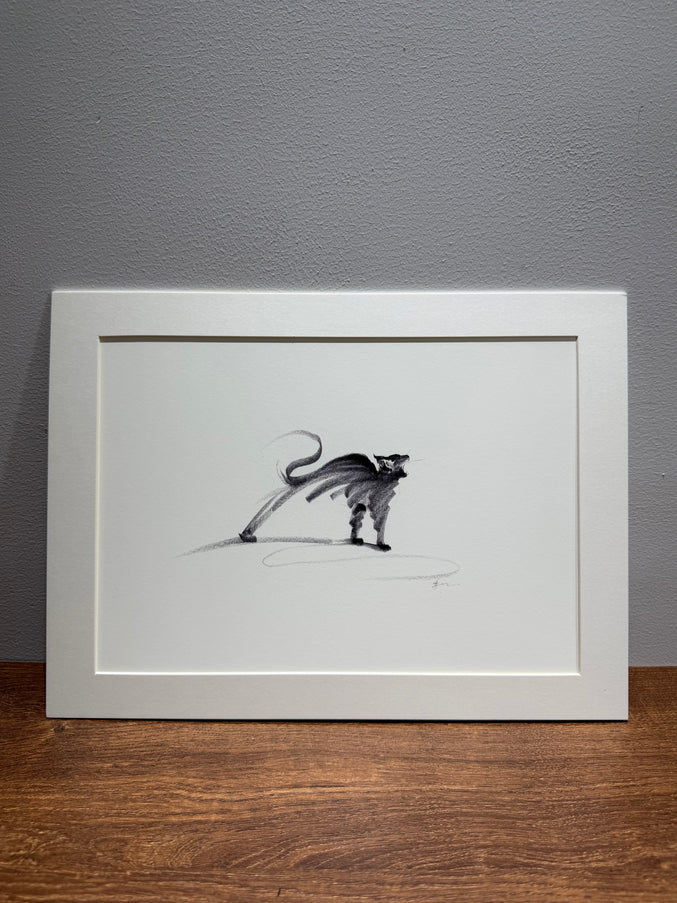 Art Print – "The Black Cat — Stretching 2" (2512P007)