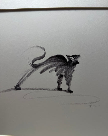 Art Print – "The Black Cat — Stretching 2" (2512P007)