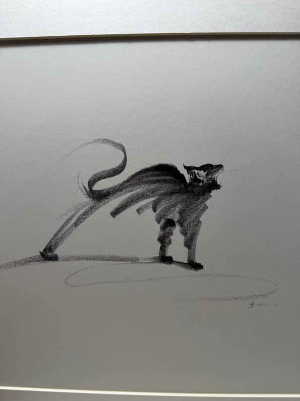 Art Print – "The Black Cat — Stretching 2" (2512P007)