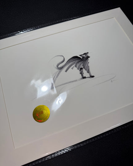 Art Print – "The Black Cat — Stretching 2" (2512P007)