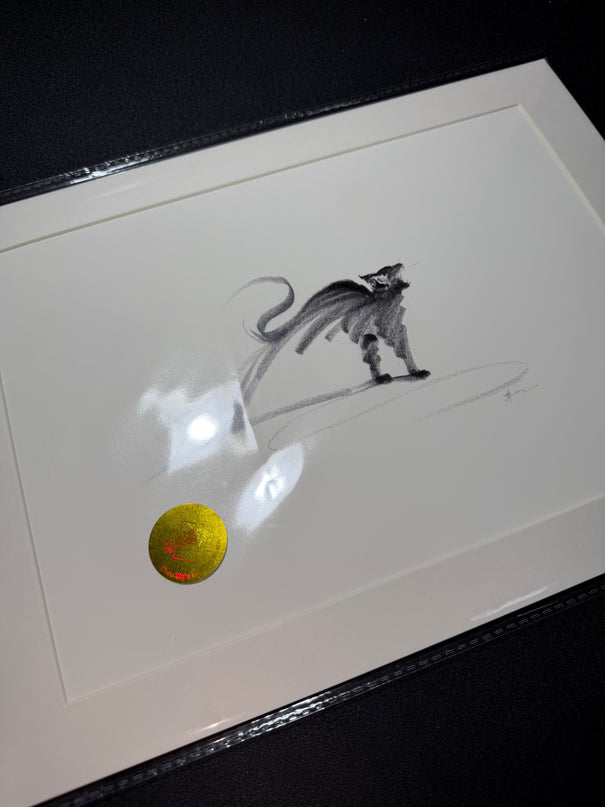 Art Print – "The Black Cat — Stretching 2" (2512P007)