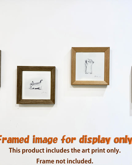 Leisurely Kittens Series (Set of 4 Illustrations)