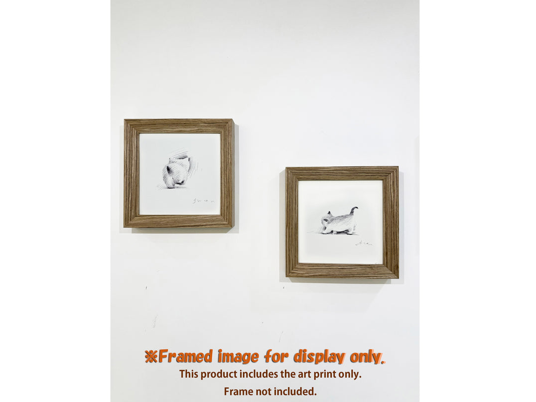 Leisurely Kittens Series (Set of 4 Illustrations)