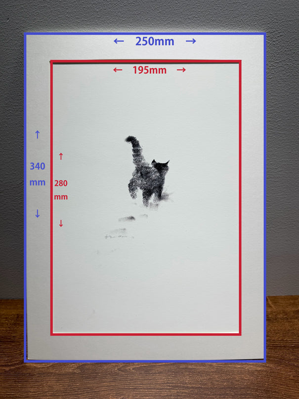 Art Print - "The Black Cat - Snowy Kitten 3" (2603P002)