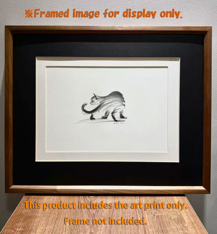 Art Print - "The Black Cat - Watchful" (2603P007)