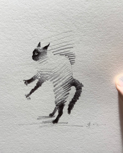 Siamese Cats Series (Set of 4 Illustrations)