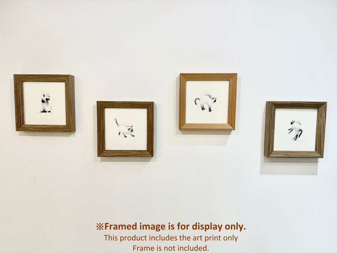 Siamese Cats Series (Set of 4 Illustrations)