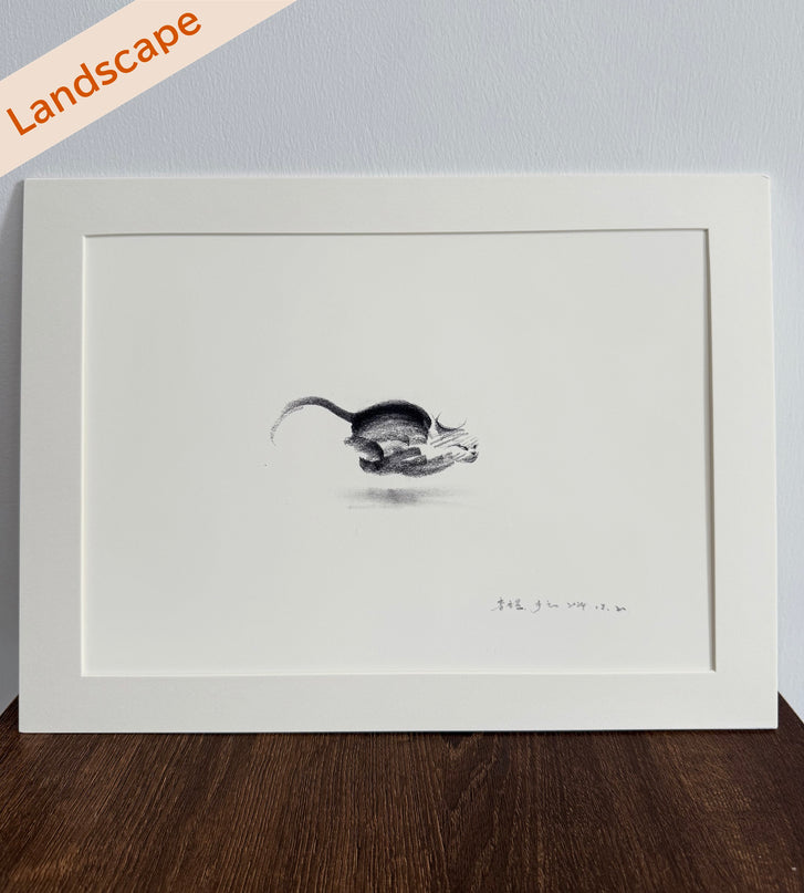 Art Print – "Dashing Cat 2"  (2506P002)