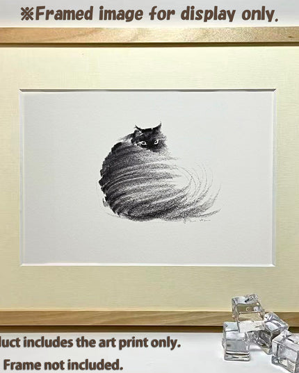 Art Print - "The Black Cat - Looking Back 2" (2603P005)