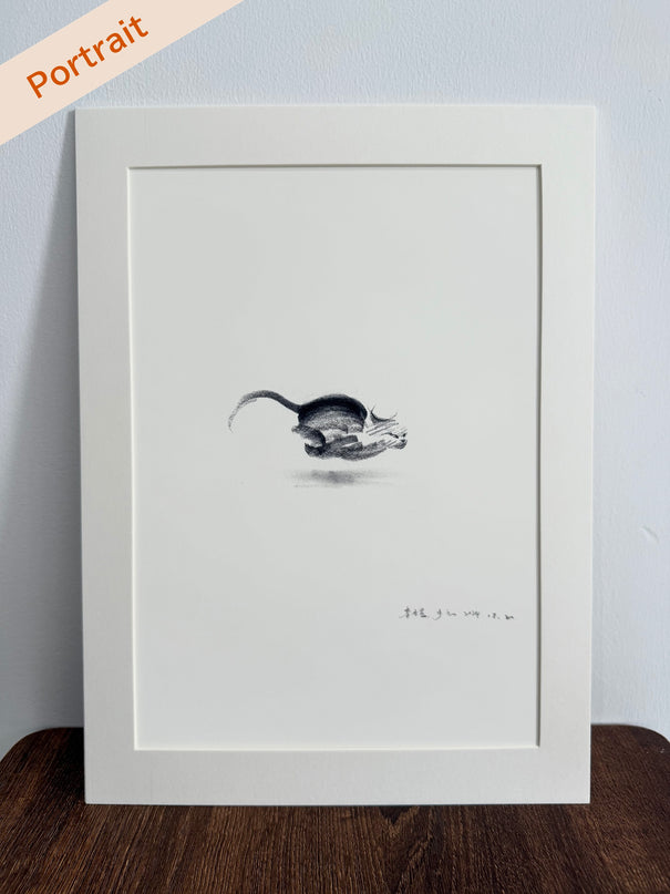 Art Print – "Dashing Cat 2"  (2506P002)