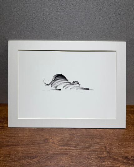 Art Print - "The Black Cat - Stretching 3" (2603P006)