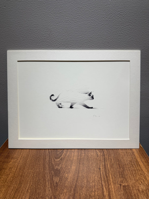 Art Print – "Siamese Cat — Stroll" (2510P002)