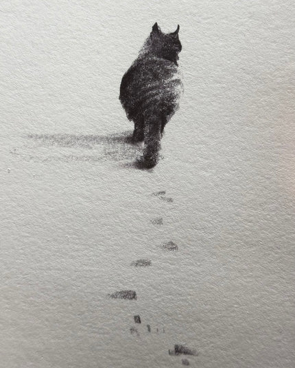 Snowy Kittens Series (Set of 4 Illustrations)