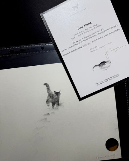 No. M022  "The Black Cat, Snowfield No. III" (Masterpiece)