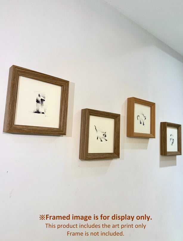 Siamese Cats Series (Set of 4 Illustrations)