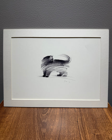 Art Print – "The Black Cat — Looking Back" (2510P003)