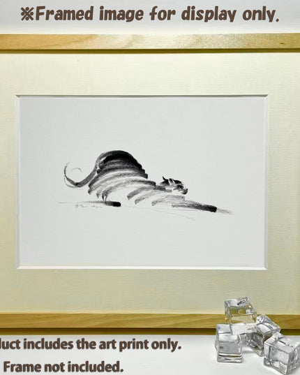 Art Print - "The Black Cat - Stretching 3" (2603P006)