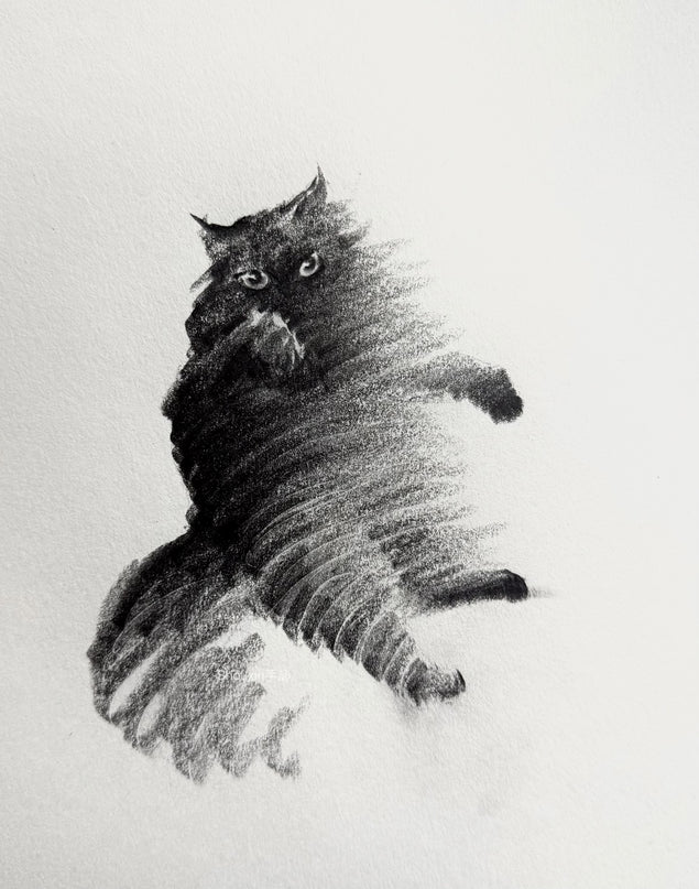 No. M007  "Black Cat Series, Stillness II" (Masterpiece)