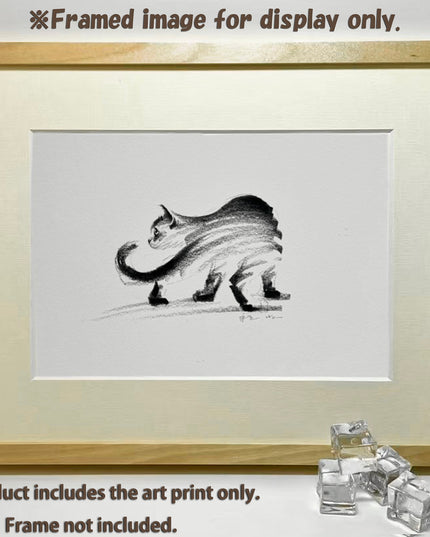 Art Print - "The Black Cat - Watchful" (2603P007)