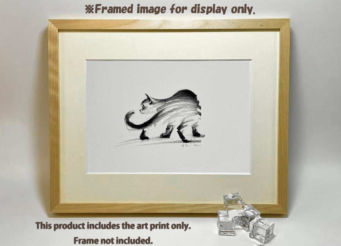 Art Print - "The Black Cat - Watchful" (2603P007)