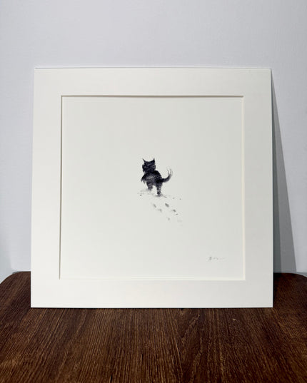 Snowy Kittens Series (Set of 4 Illustrations)