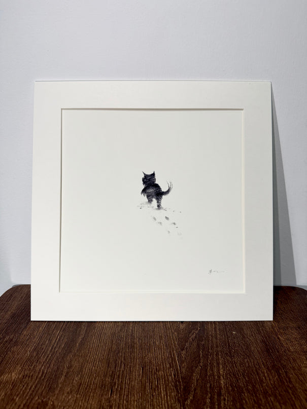 Snowy Kittens Series (Set of 4 Illustrations)