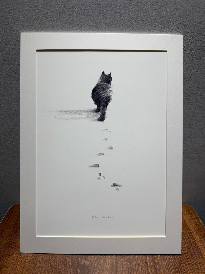 Art Print – "The Black Cat — Snowy Kitten" (2510P006)
