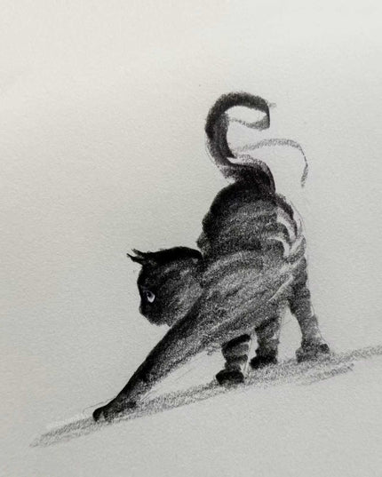 No. 014  "Black Cat Series – Stretching"