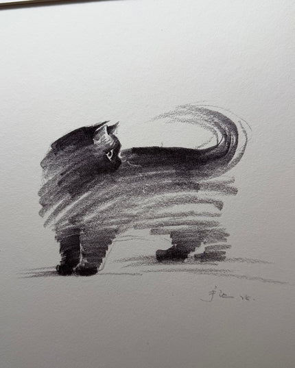 Art Print – "The Black Cat — Looking Back" (2510P003)