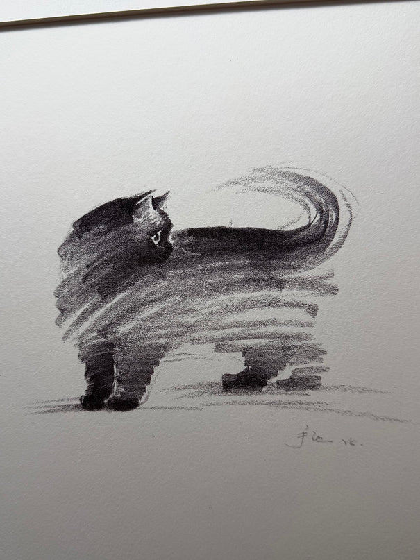 Art Print – "The Black Cat — Looking Back" (2510P003)