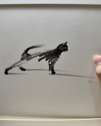 Art Print – "The Black Cat — Stretching" (2510P001)