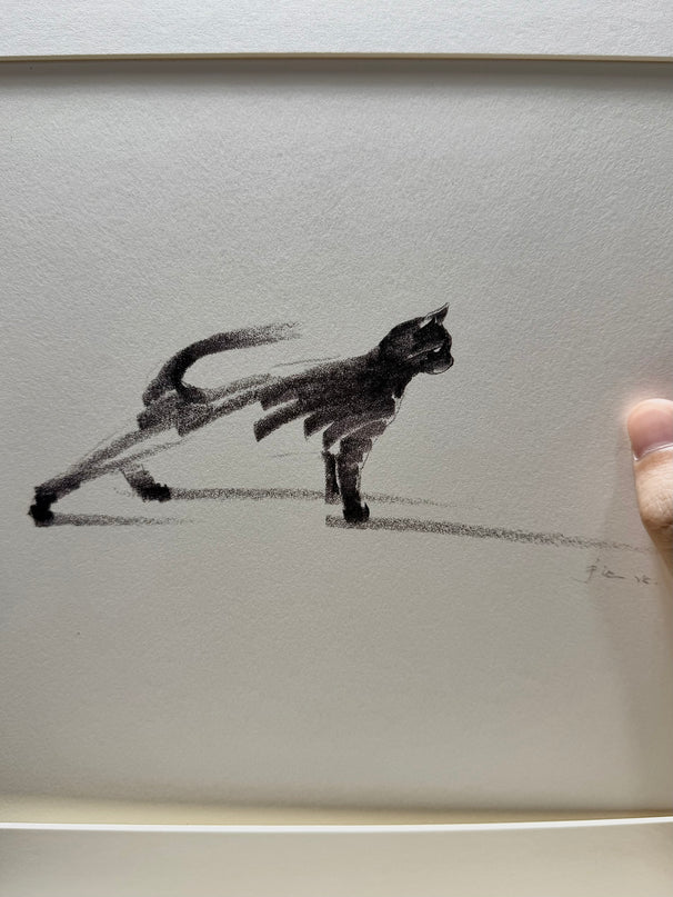 Art Print – "The Black Cat — Stretching" (2510P001)