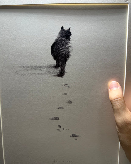 Art Print – "The Black Cat — Snowy Kitten" (2510P006)