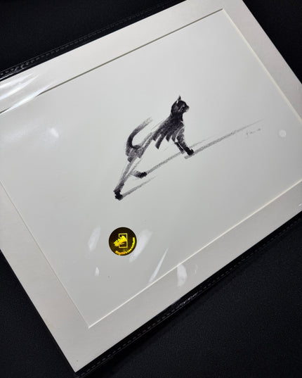 Art Print – "The Black Cat — Stretching" (2510P001)